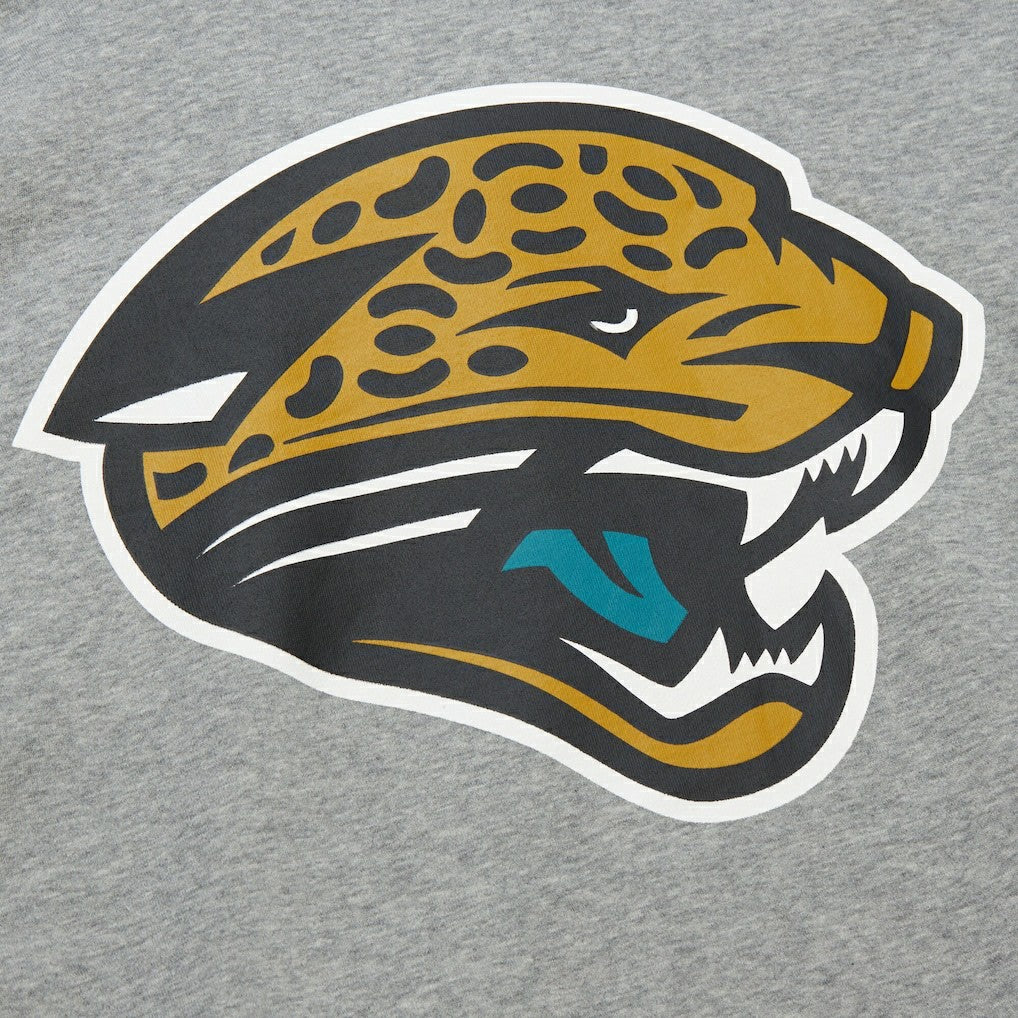 Jacksonville Jaguars All Over 4.0 Vintage Logo Pullover Sweatshirt Heather Gray