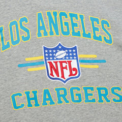 Los Angeles Chargers All Over 4.0 Vintage Logo Pullover Sweatshirt Heather Gray