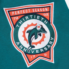 Miami Dolphins All Over 4.0 Vintage Logo Pullover Sweatshirt Heather Gray