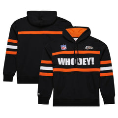 Cincinnati Bengals Vintage Logo Head Coach Fleece Pullover Hoodie Black