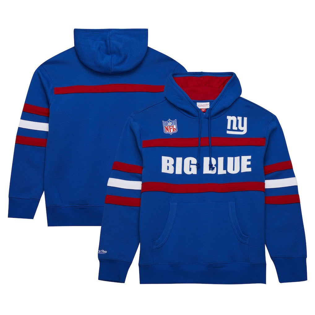 New York Giants Vintage Logo Head Coach Fleece Pullover Hoodie Royal