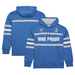 Detroit Lions Vintage Logo Head Coach Fleece Pullover Hoodie Blue