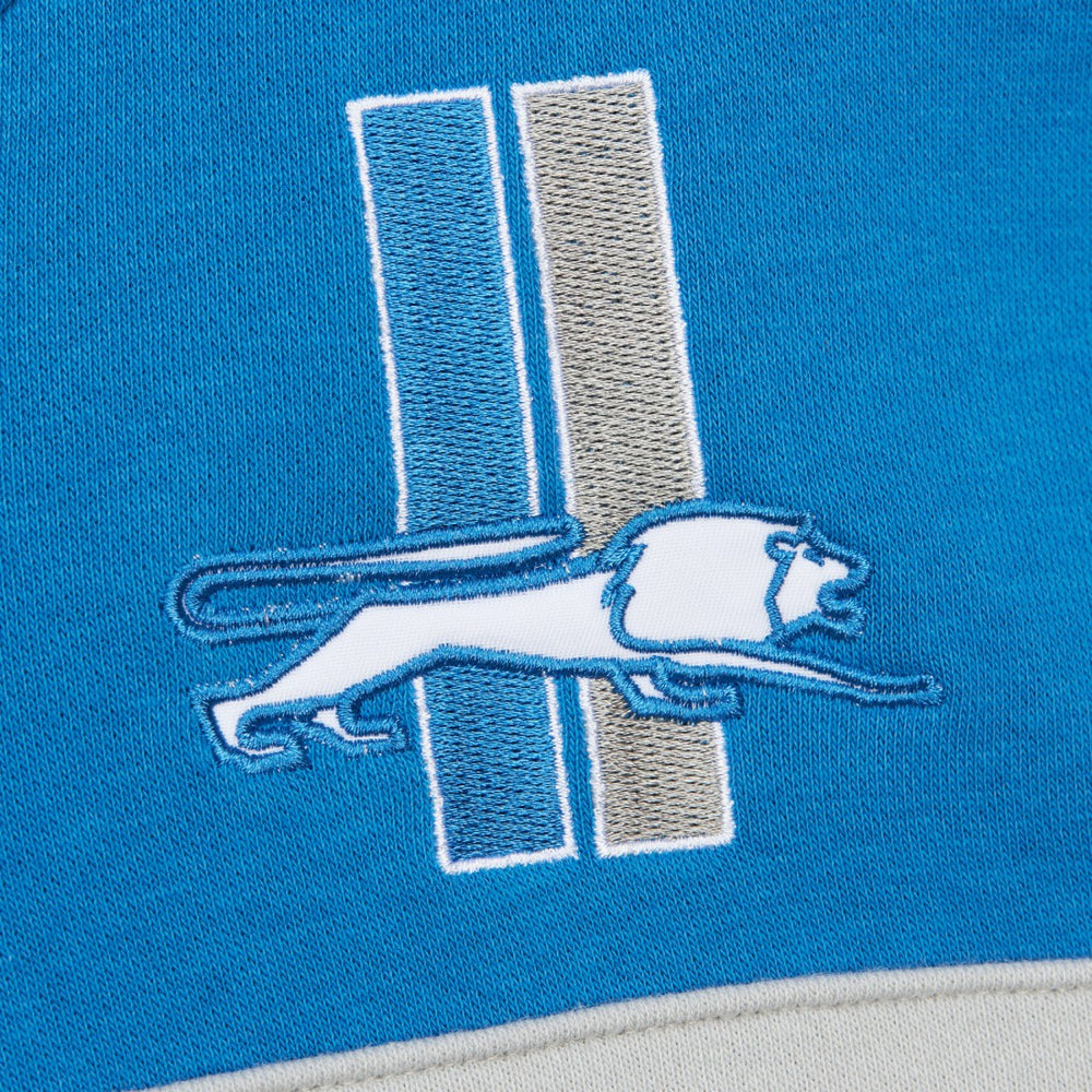 Detroit Lions Vintage Logo Head Coach Fleece Pullover Hoodie Blue