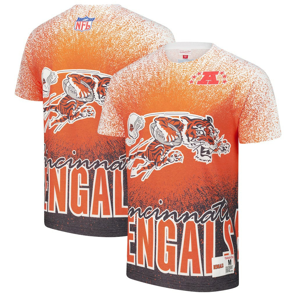 Cincinnati Bengals Team Burst Vintage Logo T-Shirt White