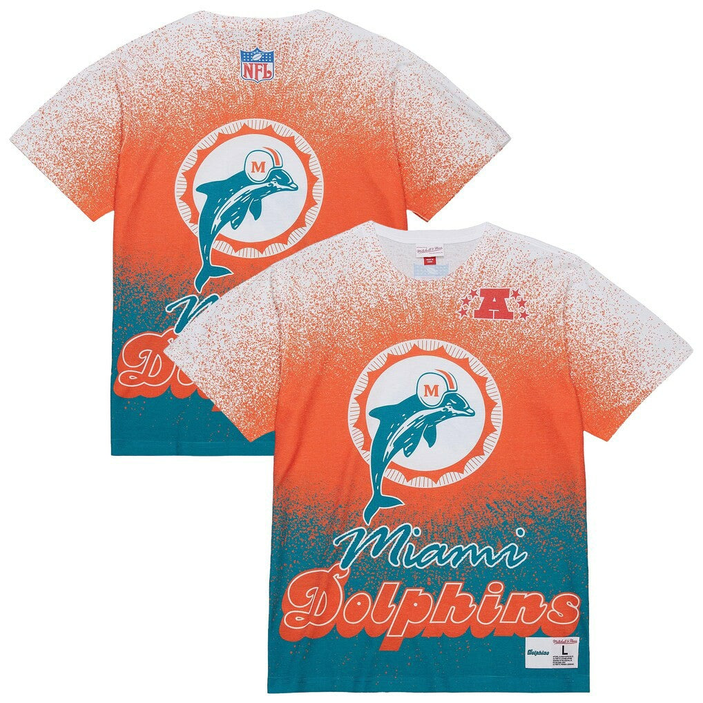 Miami Dolphins Team Burst Vintage Logo T-Shirt White
