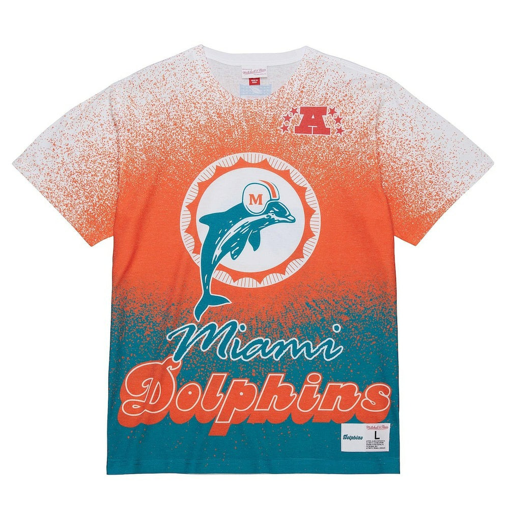 Miami Dolphins Team Burst Vintage Logo T-Shirt White
