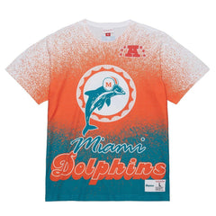 Miami Dolphins Team Burst Vintage Logo T-Shirt White