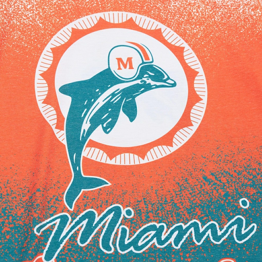 Miami Dolphins Team Burst Vintage Logo T-Shirt White