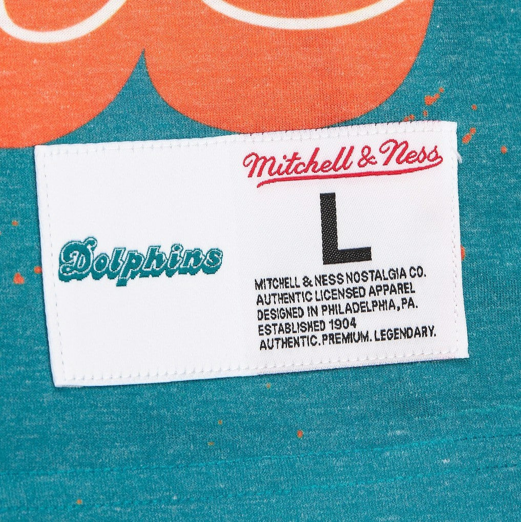 Miami Dolphins Team Burst Vintage Logo T-Shirt White