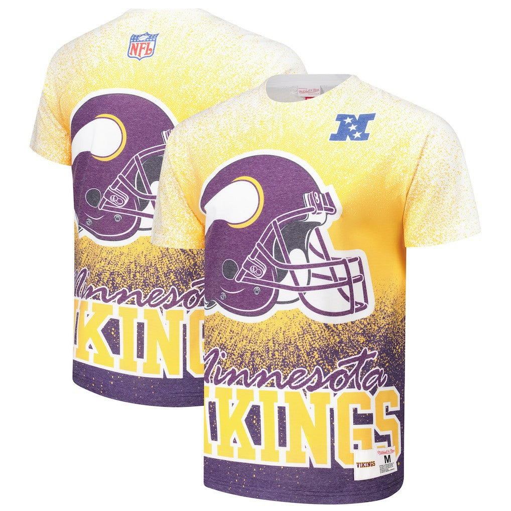 Minnesota Vikings Team Burst Vintage Logo T-Shirt White