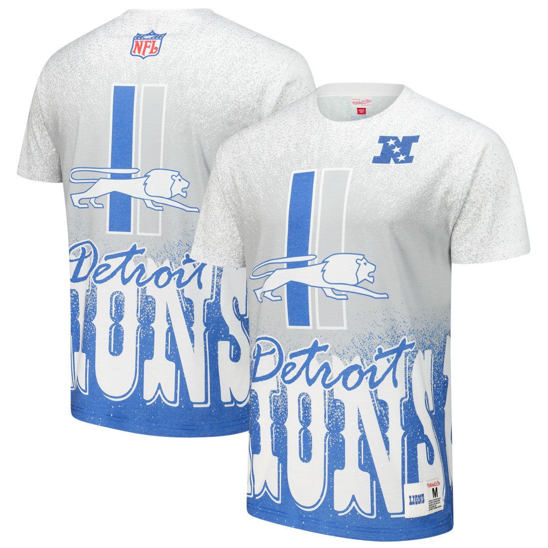 Detroit Lions Team Burst Vintage Logo T-Shirt White