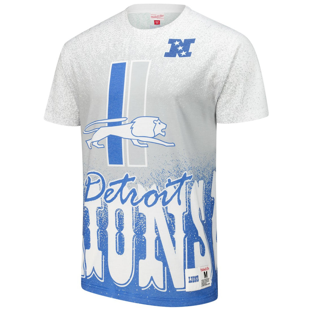 Detroit Lions Team Burst Vintage Logo T-Shirt White