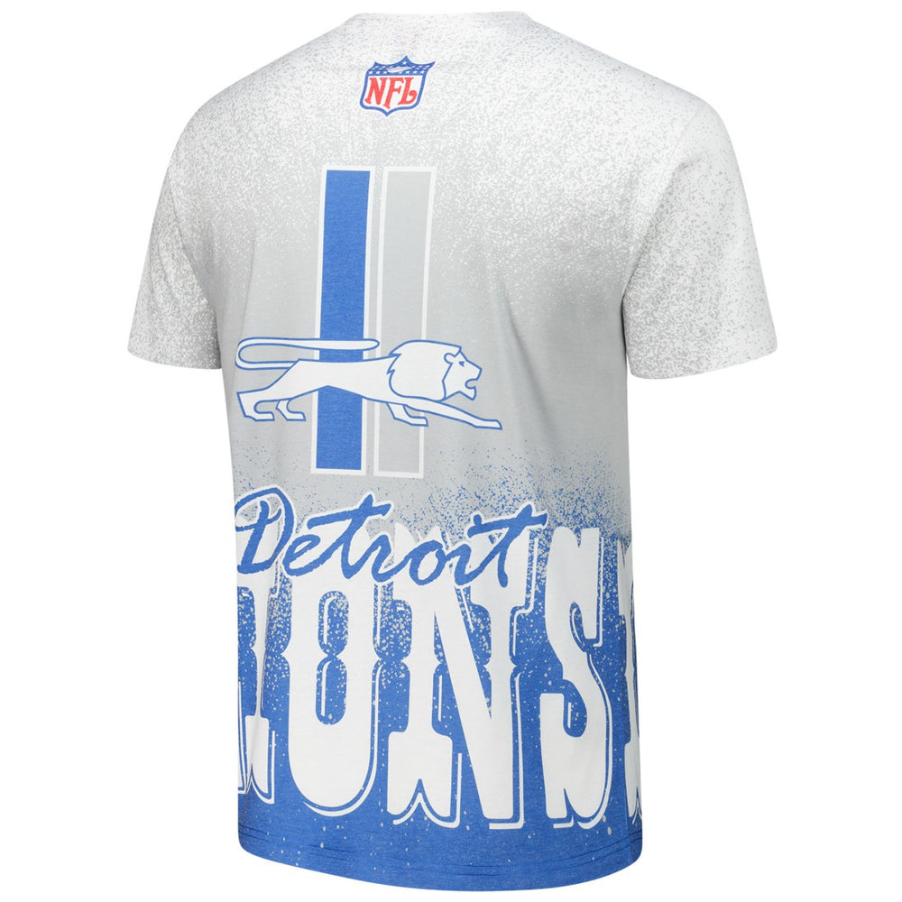 Detroit Lions Team Burst Vintage Logo T-Shirt White