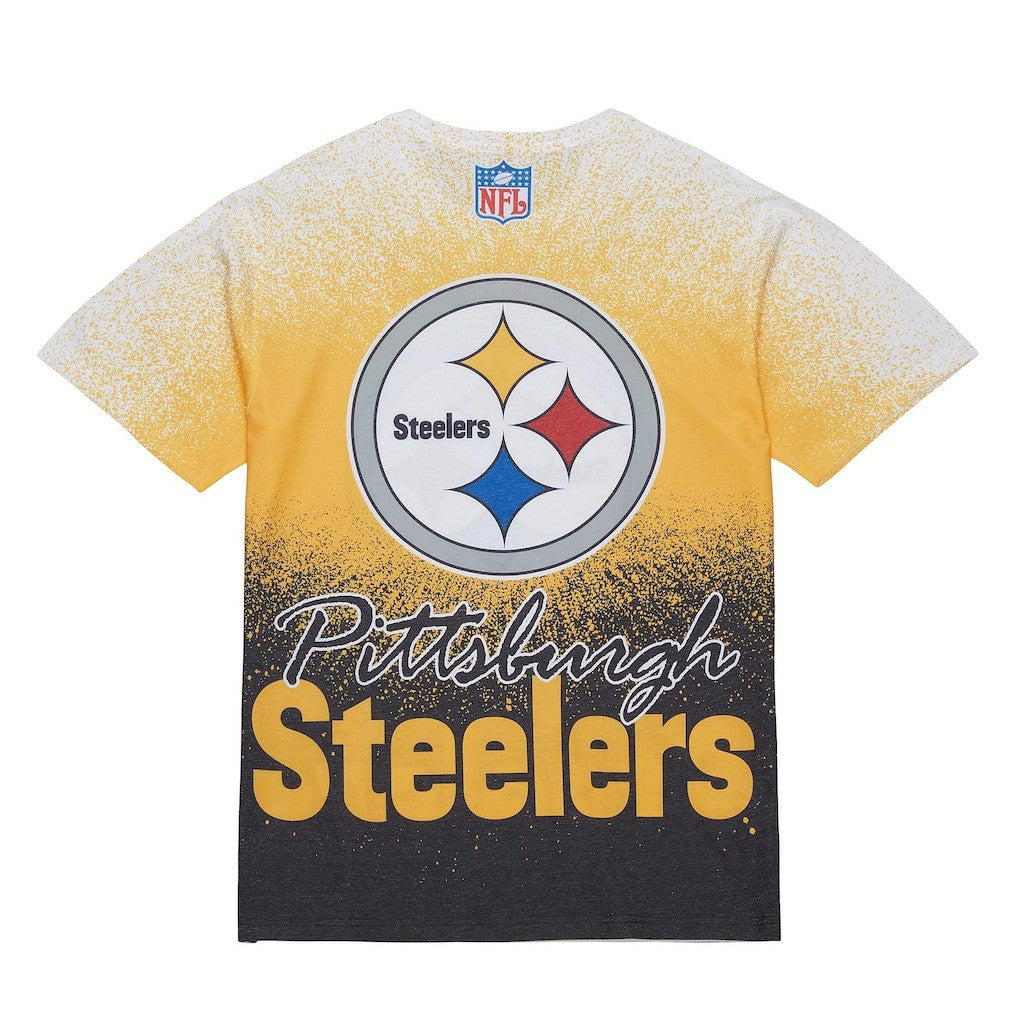 Pittsburgh Steelers Team Burst Vintage Logo T-Shirt White