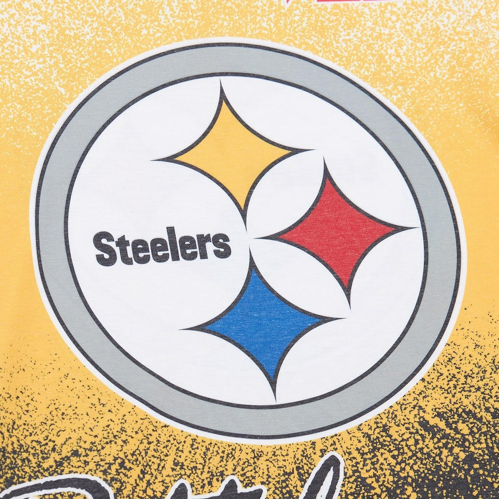 Pittsburgh Steelers Team Burst Vintage Logo T-Shirt White