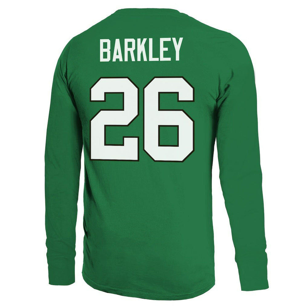 Saquon Barkley Philadelphia Eagles Majestic Threads Name & Number Long Sleeve T-Shirt Kelly Green