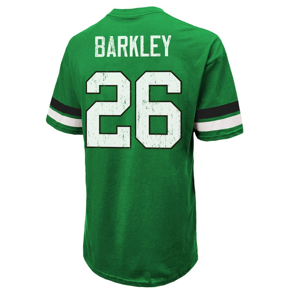 Saquon Barkley Philadelphia Eagles Majestic Threads Name & Number Oversized T-Shirt Kelly Green