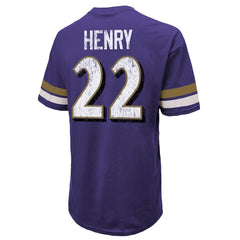 Derrick Henry Baltimore Ravens Majestic Threads Name & Number Oversized T-Shirt Purple
