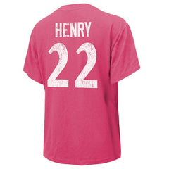 Derrick Henry Baltimore Ravens Majestic Threads Women's Name & Number T-Shirt Pink