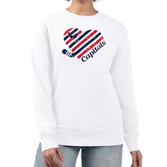 NHL Washington Capitals G-III 4Her by Carl Banks Women's Heart Graphic Pullover Sweatshirt - White
