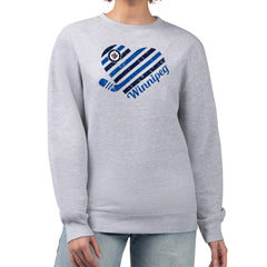 NHL Winnipeg Jets G-III 4Her by Carl Banks Women's Heart Graphic Pullover Sweatshirt - Heather Gray