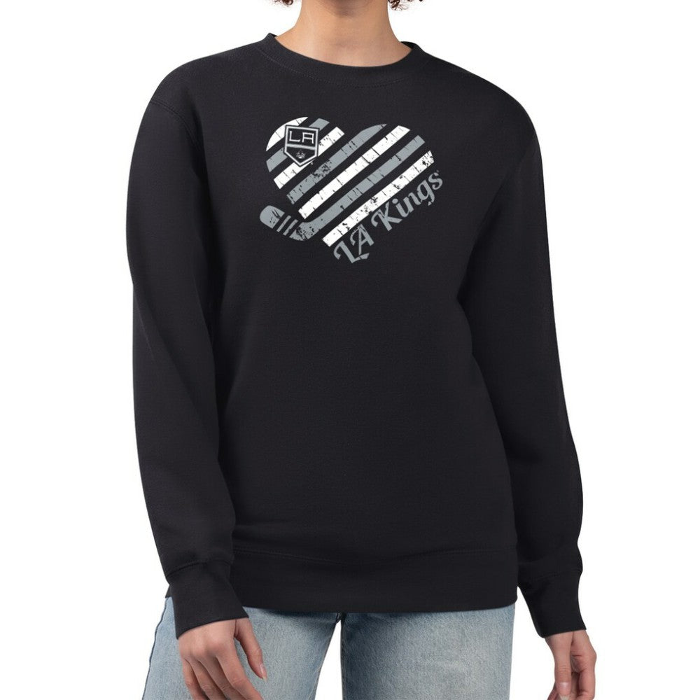 NHL Los Angeles Kings G-III 4Her by Carl Banks Women's Heart Graphic Pullover Sweatshirt - Black