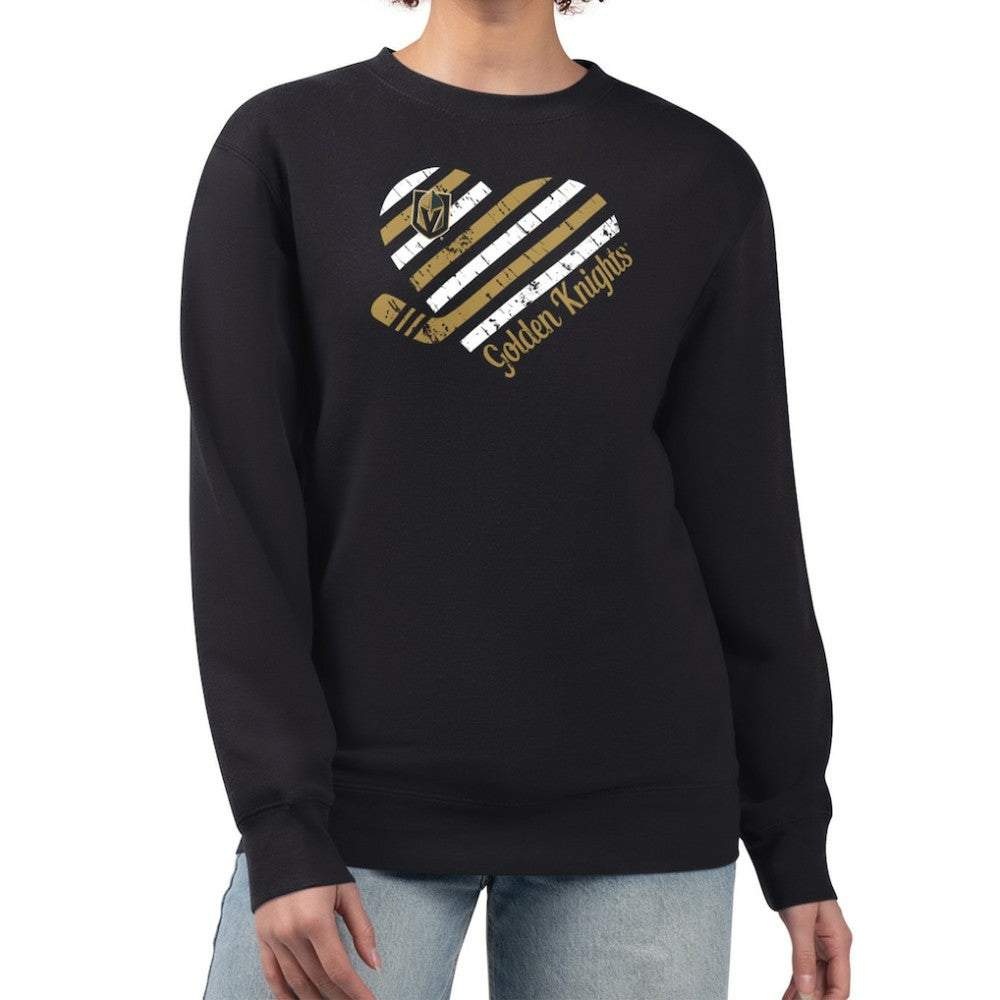 NHL Vegas Golden Knights G-III 4Her by Carl Banks Women's Heart Graphic Pullover Sweatshirt - Black