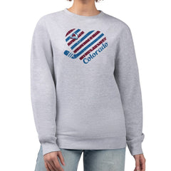 NHL Colorado Avalanche G-III 4Her by Carl Banks Women's Heart Graphic Pullover Sweatshirt - Heather Gray