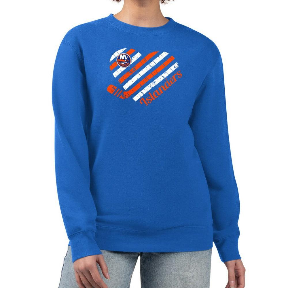 NHL New York Islanders G-III 4Her by Carl Banks Women's Heart Graphic Pullover Sweatshirt - Royal
