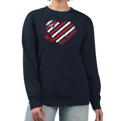 NHL Columbus Blue Jackets G-III 4Her by Carl Banks Women's Heart Graphic Pullover Sweatshirt - Navy