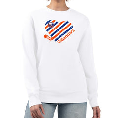 NHL New York Islanders G-III 4Her by Carl Banks Women's Heart Graphic Pullover Sweatshirt - White