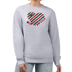 NHL Minnesota Wild G-III 4Her by Carl Banks Women's Heart Graphic Pullover Sweatshirt - Heather Gray