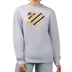 NHL Nashville Predators G-III 4Her by Carl Banks Women's Heart Graphic Pullover Sweatshirt - Heather Gray