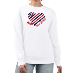 NHL Columbus Blue Jackets G-III 4Her by Carl Banks Women's Heart Graphic Pullover Sweatshirt - White