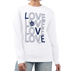 NHL Toronto Maple Leafs G-III 4Her by Carl Banks Women's Lots Of Love Team Logo Graphic Pullover Sweatshirt - White
