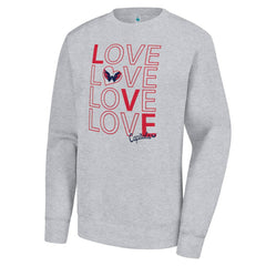 NHL Washington Capitals G-III 4Her by Carl Banks Women's Lots Of Love Team Logo Graphic Pullover Sweatshirt - Heather Gray