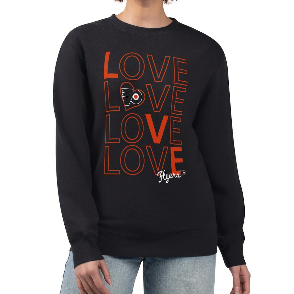 NHL Philadelphia Flyers G-III 4Her by Carl Banks Women's Lots Of Love Team Logo Graphic Pullover Sweatshirt - Black