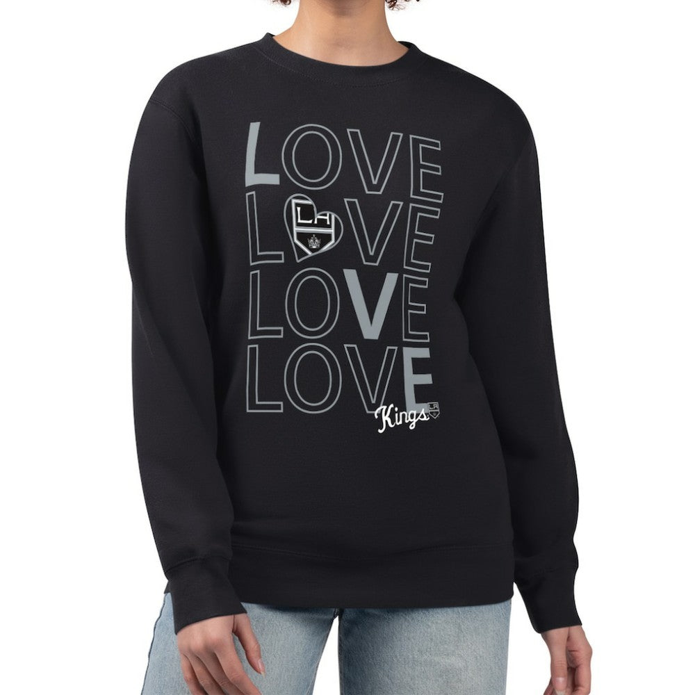 NHL Los Angeles Kings G-III 4Her by Carl Banks Women's Lots Of Love Team Logo Graphic Pullover Sweatshirt - Black
