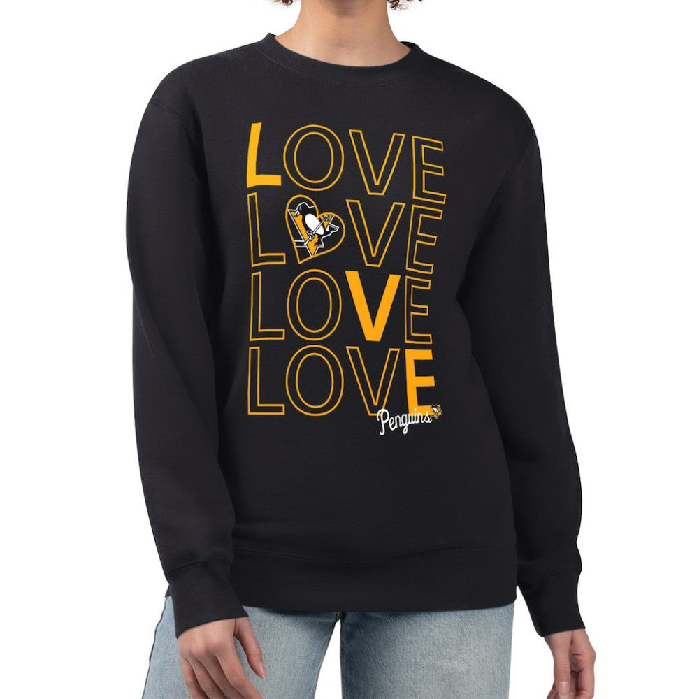 NHL Pittsburgh Penguins G-III 4Her by Carl Banks Women's Lots Of Love Team Logo Graphic Pullover Sweatshirt - Black