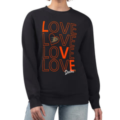 NHL Anaheim Ducks G-III 4Her by Carl Banks Women's Lots Of Love Team Logo Graphic Pullover Sweatshirt - Black