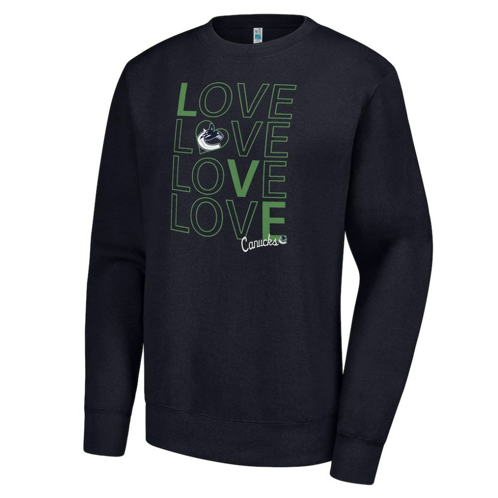 NHL Vancouver Canucks G-III 4Her by Carl Banks Women's Lots Of Love Team Logo Graphic Pullover Sweatshirt - Navy
