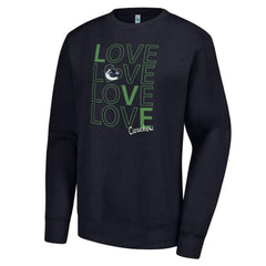 NHL Vancouver Canucks G-III 4Her by Carl Banks Women's Lots Of Love Team Logo Graphic Pullover Sweatshirt - Navy