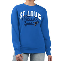 NHL St. Louis Blues G-III 4Her by Carl Banks Women's Filigree Team Graphic Fleece Pullover Sweatshirt - Blue