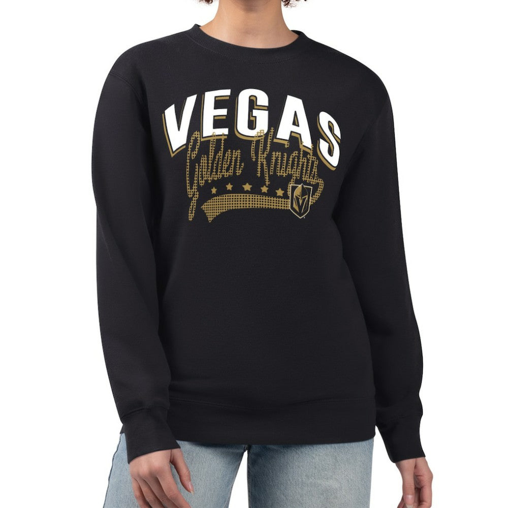 NHL Vegas Golden Knights G-III 4Her by Carl Banks Women's Filigree Team Graphic Fleece Pullover Sweatshirt - Black