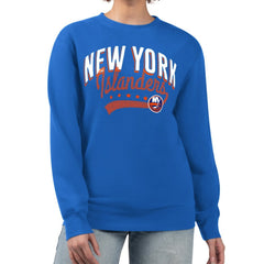 NHL New York Islanders G-III 4Her by Carl Banks Women's Filigree Team Graphic Fleece Pullover Sweatshirt - Royal