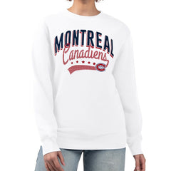 NHL Montreal Canadiens G-III 4Her by Carl Banks Women's Filigree Team Graphic Fleece Pullover Sweatshirt - White