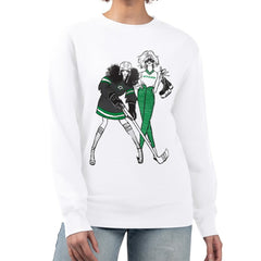 NHL Dallas Stars G-III 4Her by Carl Banks Women's Hockey Girls Team Graphic Fleece Pullover Sweatshirt - White