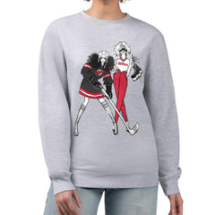 NHL New Jersey Devils G-III 4Her by Carl Banks Women's Hockey Girls Team Graphic Fleece Pullover Sweatshirt - Heather Gray