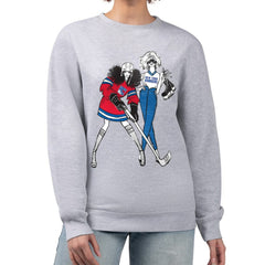 NHL New York Rangers G-III 4Her by Carl Banks Women's Hockey Girls Team Graphic Fleece Pullover Sweatshirt - Heather Gray