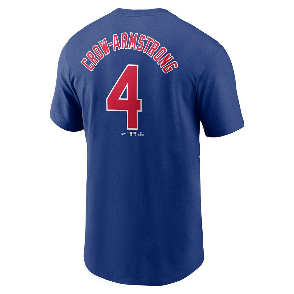Pete Crow-Armstrong Chicago Cubs Nike Fuse Name & Number T-Shirt - Royal T-shirts